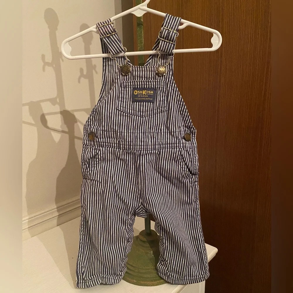 Vintage Oshkosh B’Gosh Conductor Overalls - Size 3/6 Months